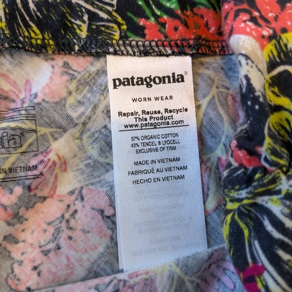 Patagonia Lithia Skirt Convertible Women's Large Floral Hike Ruched Tie Halter - Picture 12 of 12